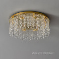 Modern Crystal Ceiling Lamp Golden ceiling canopy crystal pendant luxury ceiling lamp Factory